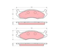 Plaquettes de frein GDB1207 TRW pour JEEP AMC