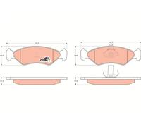 TRW GDB1221 Kit de plaquettes de frein, frein à disque pour FORD,MAZDA