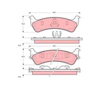 Plaquettes de frein GDB1238 TRW pour JEEP GRAND CHEROKEE I