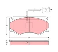 Plaquettes de frein GDB1248 TRW pour IVECO DAILY II Camion plate-forme/Châssis