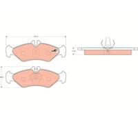 Plaquettes de frein GDB1262 TRW pour MERCEDES-BENZ VW