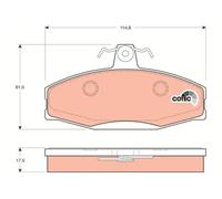 Plaquettes de frein GDB1280 TRW pour SKODA VW