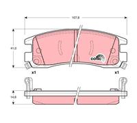 Jeu de plaquettes de frein TRW GDB1309, arrière