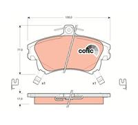Jeu de plaquettes de frein TRW GDB1313, avant