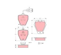TRW Kit de plaquettes de frein GDB1329 pour frein à disque – 1x (convient pour SEAT)
