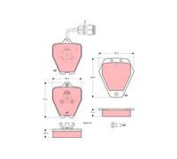 Plaquettes de frein GDB1329 TRW pour AUDI 100 C4 A trois volumes A6 C4 A8 D2