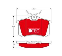 TRW Plaquettes de frein GDB1330DTE - Kit de 4 Arrière pour Renault Clio IV (BH_) 2012-2021