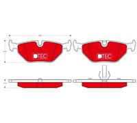 Plaquettes de frein GDB1344DTE TRW pour BMW SAAB ROVER MG ALPINA