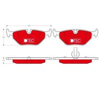 Plaquettes de frein GDB1344DTE TRW pour BMW SAAB ROVER MG ALPINA