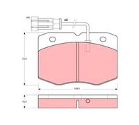 Plaquettes de frein GDB1356 TRW pour IVECO DAILY II Camion plate-forme/Châssis