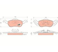 TRW Jeu de plaquettes de frein GDB1358 – Avant
