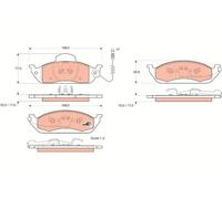 Plaquettes de frein GDB1378 TRW pour MERCEDES-BENZ CLASSE M