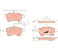 Plaquettes de frein GDB1391 TRW pour VW TRANSPORTER T4 Autobus/Autocar