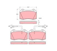 Plaquettes de frein GDB1392 TRW pour ALFA ROMEO FIAT