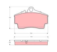 Plaquettes de frein GDB1395 TRW pour PORSCHE 911 Décapotable BOXSTER 911 CAYMAN
