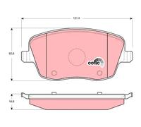 Plaquettes de frein GDB1414 TRW pour SEAT SKODA VW