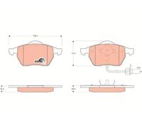 Plaquettes de frein GDB1440 TRW pour VW FORD SEAT