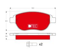 Plaquettes de frein GDB1464DTE TRW pour CITROËN PEUGEOT FIAT LANCIA