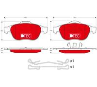TRW Plaquettes de frein GDB1468DTE pour Renault Scénic I / Laguna II – Jeu de 4