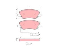 Plaquettes de frein GDB1489 TRW pour LANCIA THESIS