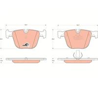 Plaquettes de frein GDB1502 TRW pour BMW ROLLS-ROYCE BENTLEY