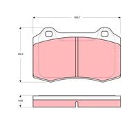 Plaquettes de frein GDB1513 TRW pour DS CITROËN SEAT JAGUAR VOLVO PEUGEOT