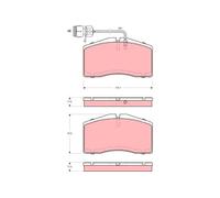 Plaquettes de frein GDB1523 TRW pour AUDI A8 D2