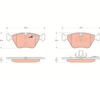 TRW Plaquettes de frein GDB1531 – Kit de 4 pour BMW 3 (E46) 1997-2005 Essieu avant