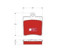 Plaquettes de frein GDB1545DTE TRW pour MERCEDES-BENZ CHRYSLER