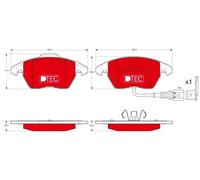 Plaquettes de frein GDB1550DTE TRW pour VW SKODA AUDI SEAT