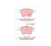Plaquettes de frein GDB1556 TRW pour VW MULTIVAN T5 TRANSPORTER T5 Fourgon