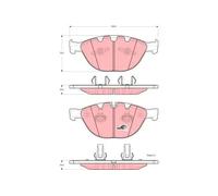 Plaquettes de frein GDB1558 TRW pour BMW ROLLS-ROYCE