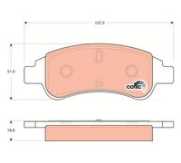 Plaquettes de frein GDB1563 TRW pour CITROËN PEUGEOT