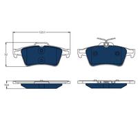 Plaquettes de frein GDB1621BTE TRW pour PEUGEOT CITROËN