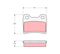 Plaquettes de frein GDB1639 TRW pour FORD ESCORT V ORION III ESCORT V Turnier