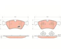Plaquettes de frein GDB1642 TRW pour MERCEDES-BENZ CLASSE R CLASSE E T-Model