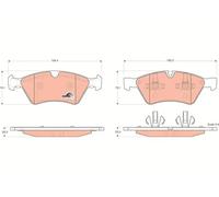 Plaquettes de frein GDB1642 TRW pour MERCEDES-BENZ CLASSE R CLASSE E T-Model