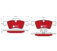Plaquettes de frein GDB1643DTE TRW pour MERCEDES-BENZ CLASSE R CLASSE GL
