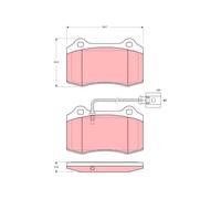Plaquettes de frein GDB1644 TRW pour SEAT LEON