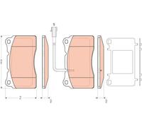 Plaquettes de frein GDB1645 TRW pour ALFA ROMEO 156 Sportwagon