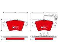 Plaquettes de frein GDB1651DTE TRW pour VW TOUAREG