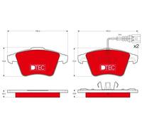 Plaquettes de frein GDB1651DTE TRW pour VW TOUAREG