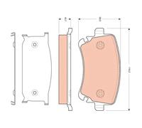 Plaquettes de frein GDB1661 TRW pour AUDI A6 C6 Avant A8 D3 A6 C6