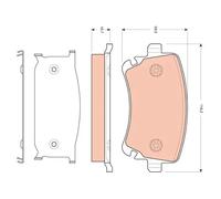 Plaquettes de frein GDB1661 TRW pour AUDI A6 C6 Avant A8 D3 A6 C6