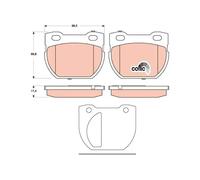 Plaquettes de frein GDB1666 TRW pour LAND ROVER DEFENDER Pick Up DEFENDER Cabrio