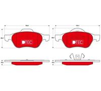 Plaquettes de frein GDB1687DTE TRW pour RENAULT MEGANE II SCÉNIC II CLIO III