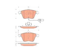 Plaquettes de frein GDB1689 TRW pour AUDI A3 TT TT Roadster A3 Sportback