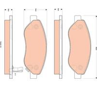 Plaquettes de frein GDB1713 TRW pour OPEL CORSA D