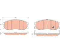 Plaquettes de frein GDB1715 TRW pour OPEL CHEVROLET
