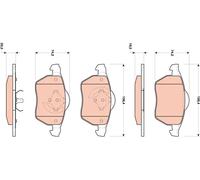 Plaquettes de frein GDB1717 TRW pour RENAULT VW SAAB